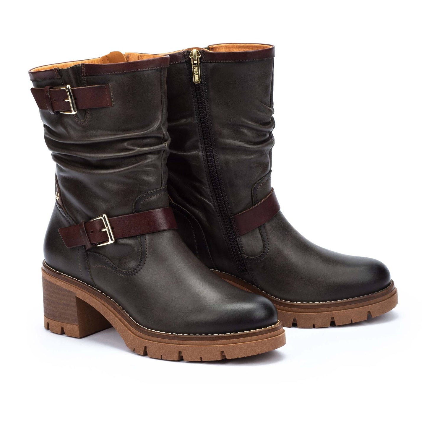 Stivali biker da donna in pelle Pikolinos