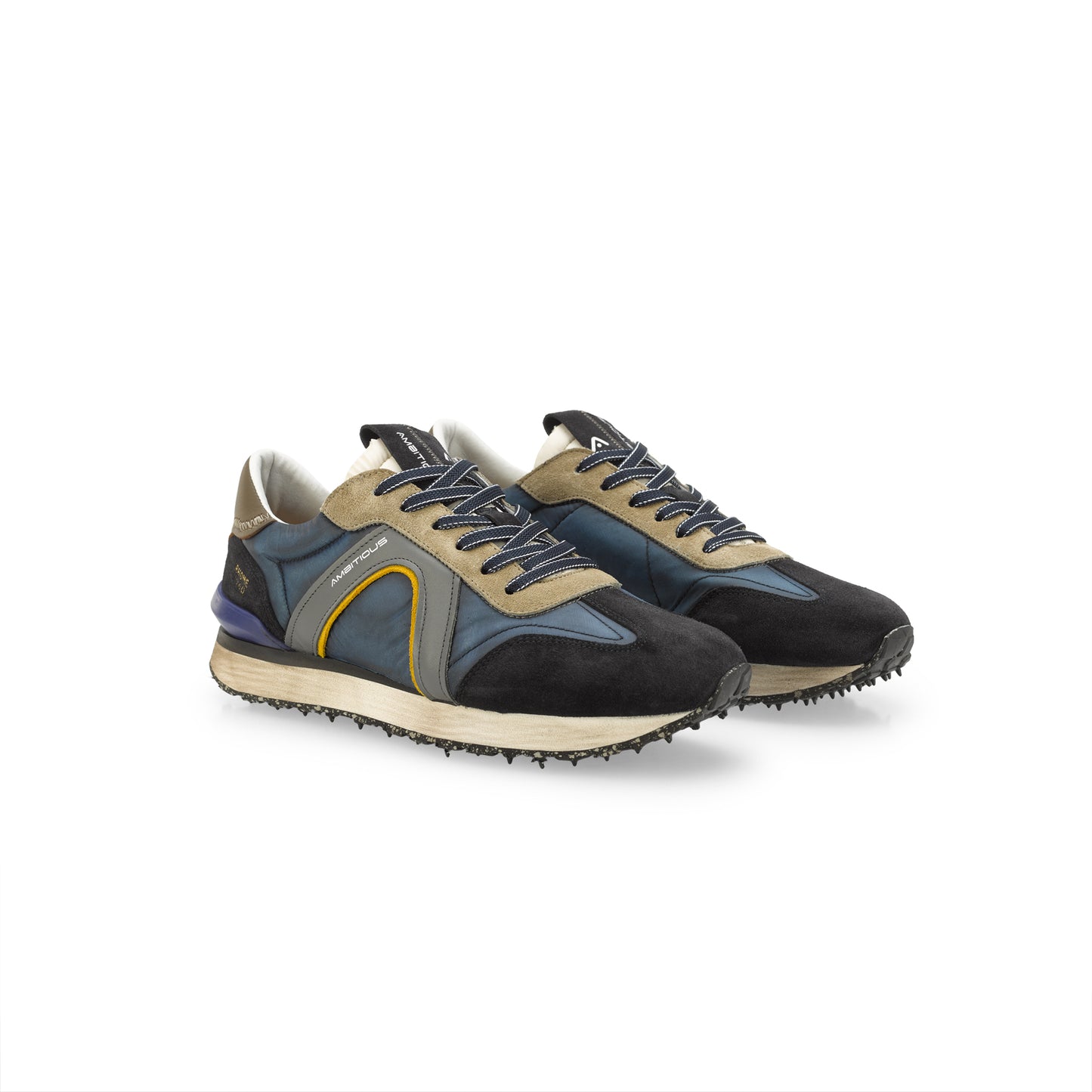 Sneakers da uomo in pelle e camoscio Ambitious