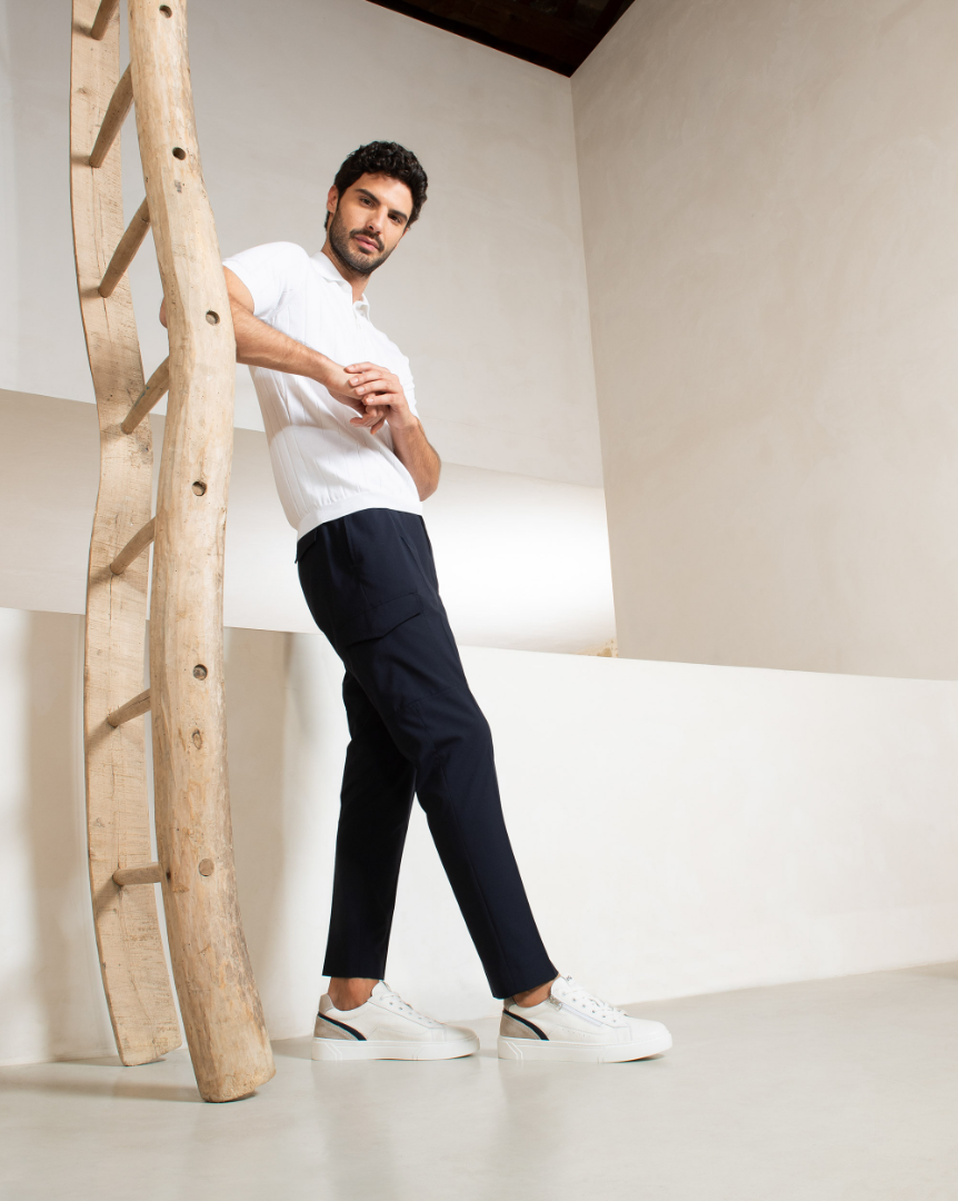 Sneakers da uomo in pelle Nero Giardini