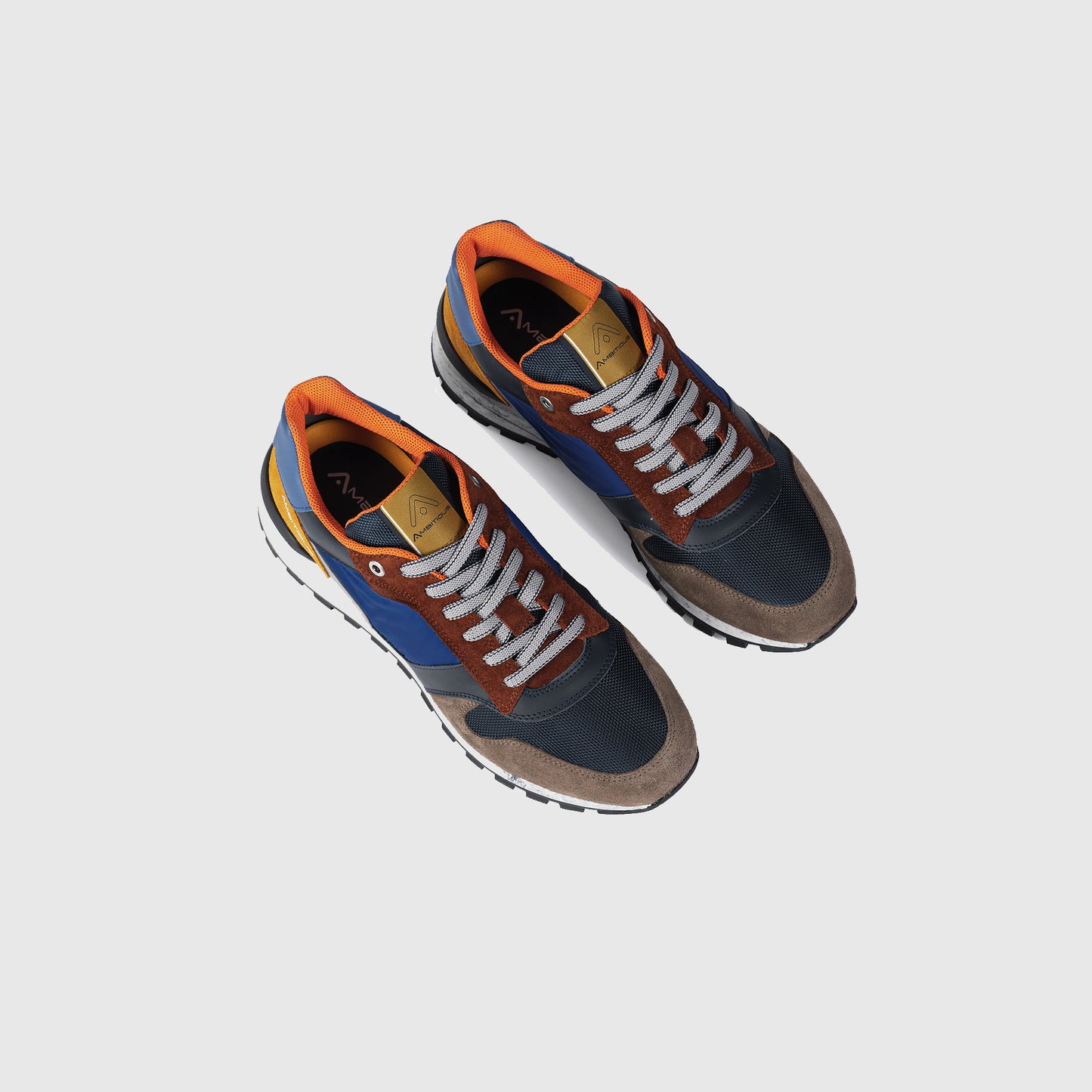 Sneakers da uomo in pelle, camoscio e tela Ambitious
