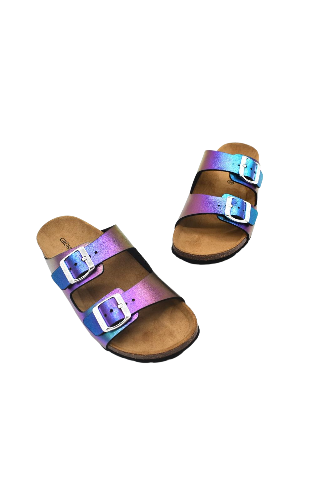 Ciabatta doppia fibbia da donna in sughero GRÜNLAND