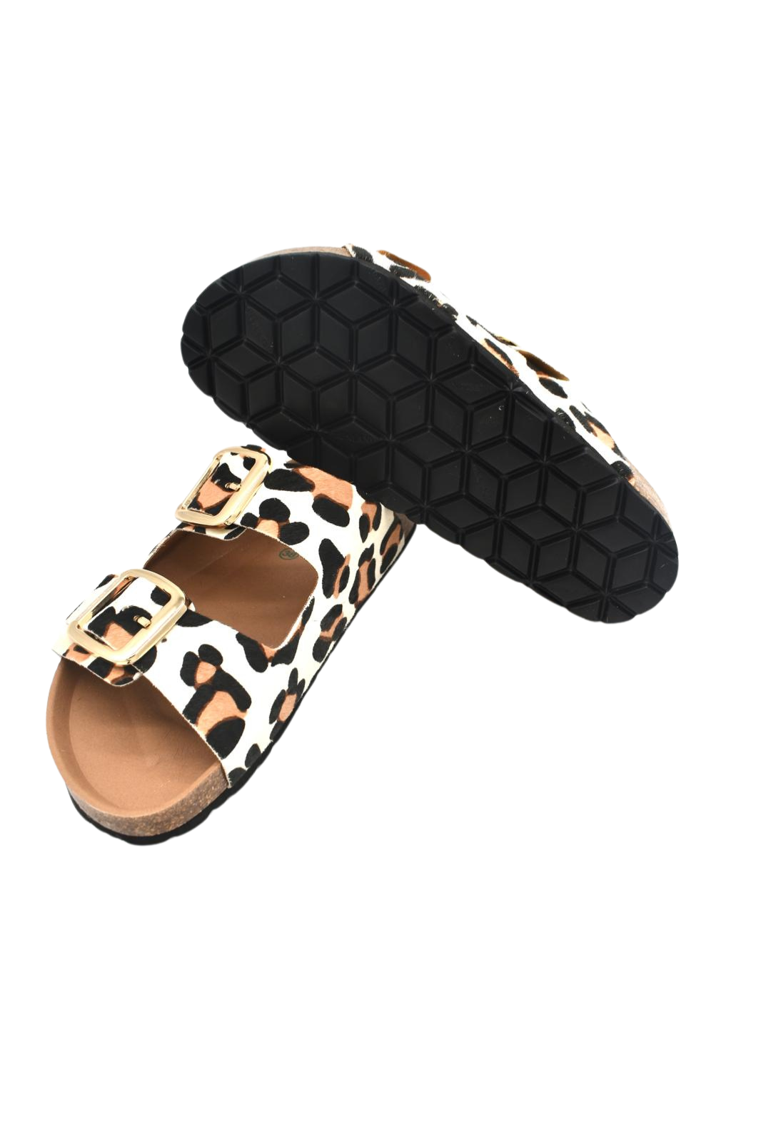 Ciabatta doppia fibbia da donna in sughero GRÜNLAND