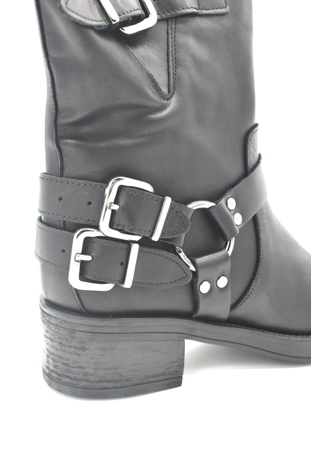 Stivaletti biker da donna in pelle Mad Mind