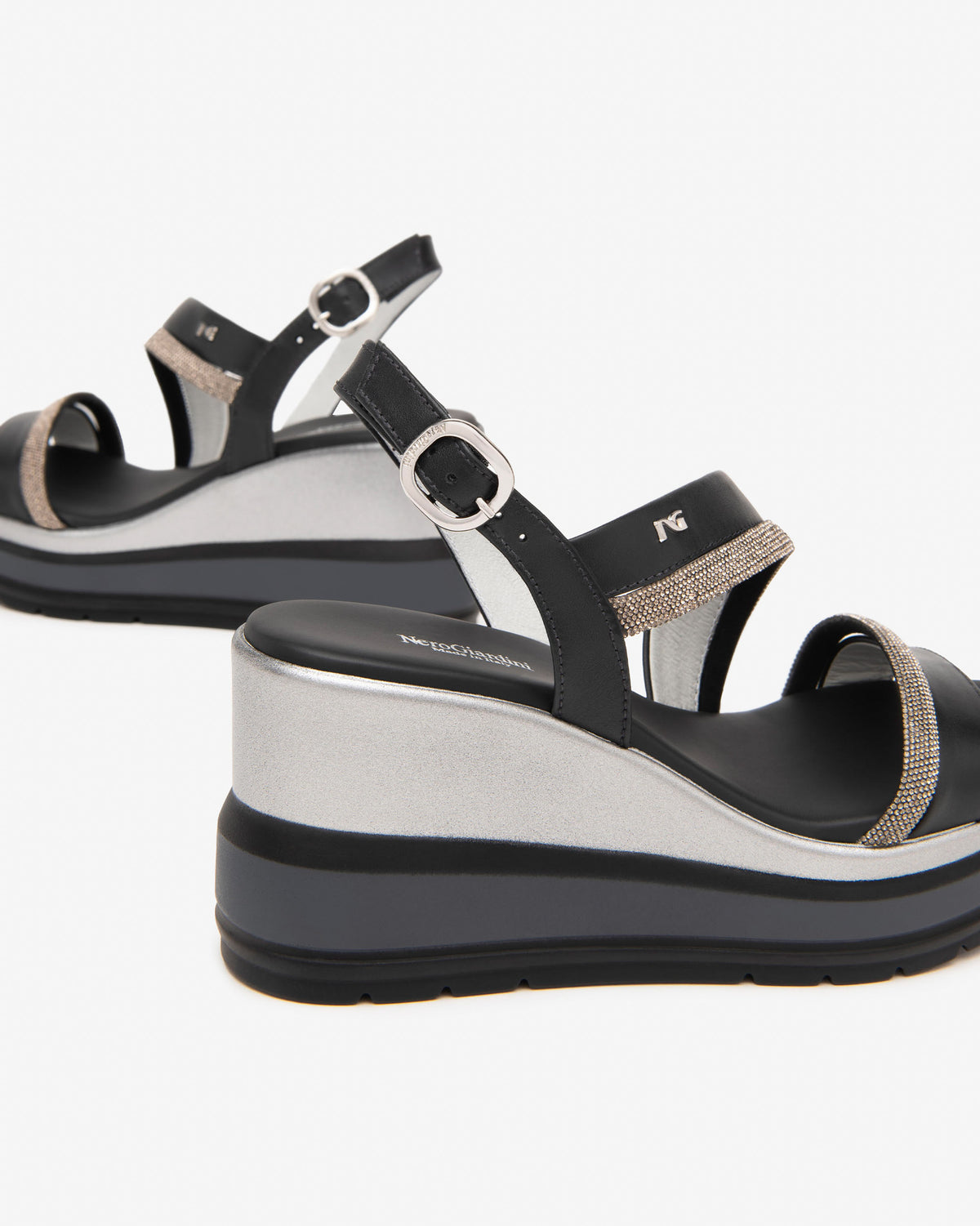 Sandali da donna in pelle Nero Giardini