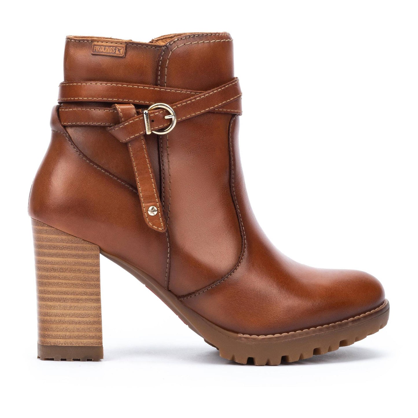 Stivaletti alti in pelle con fibbia laterale Pikolinos