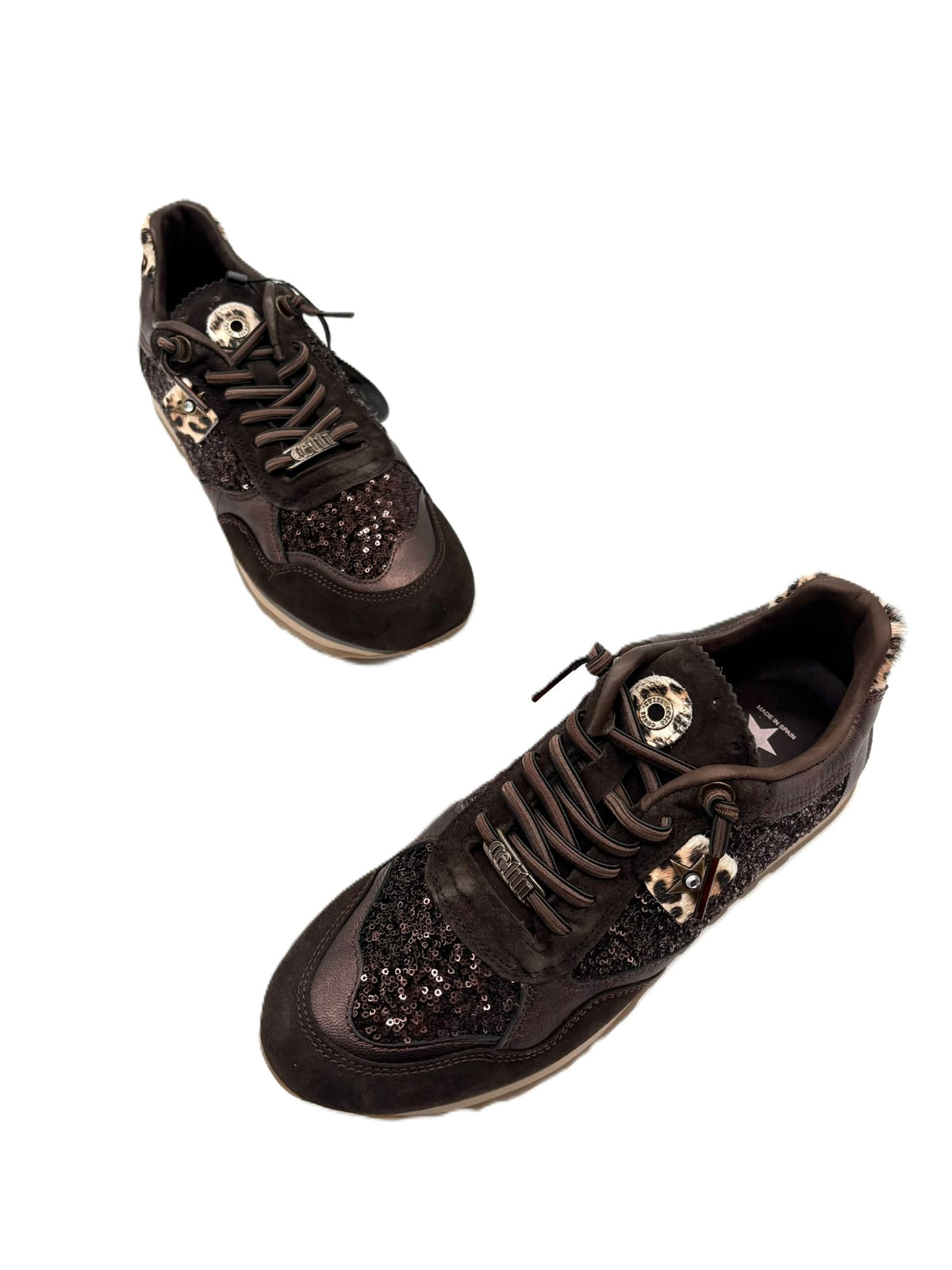 Sneakers da donna in pelle Cetti