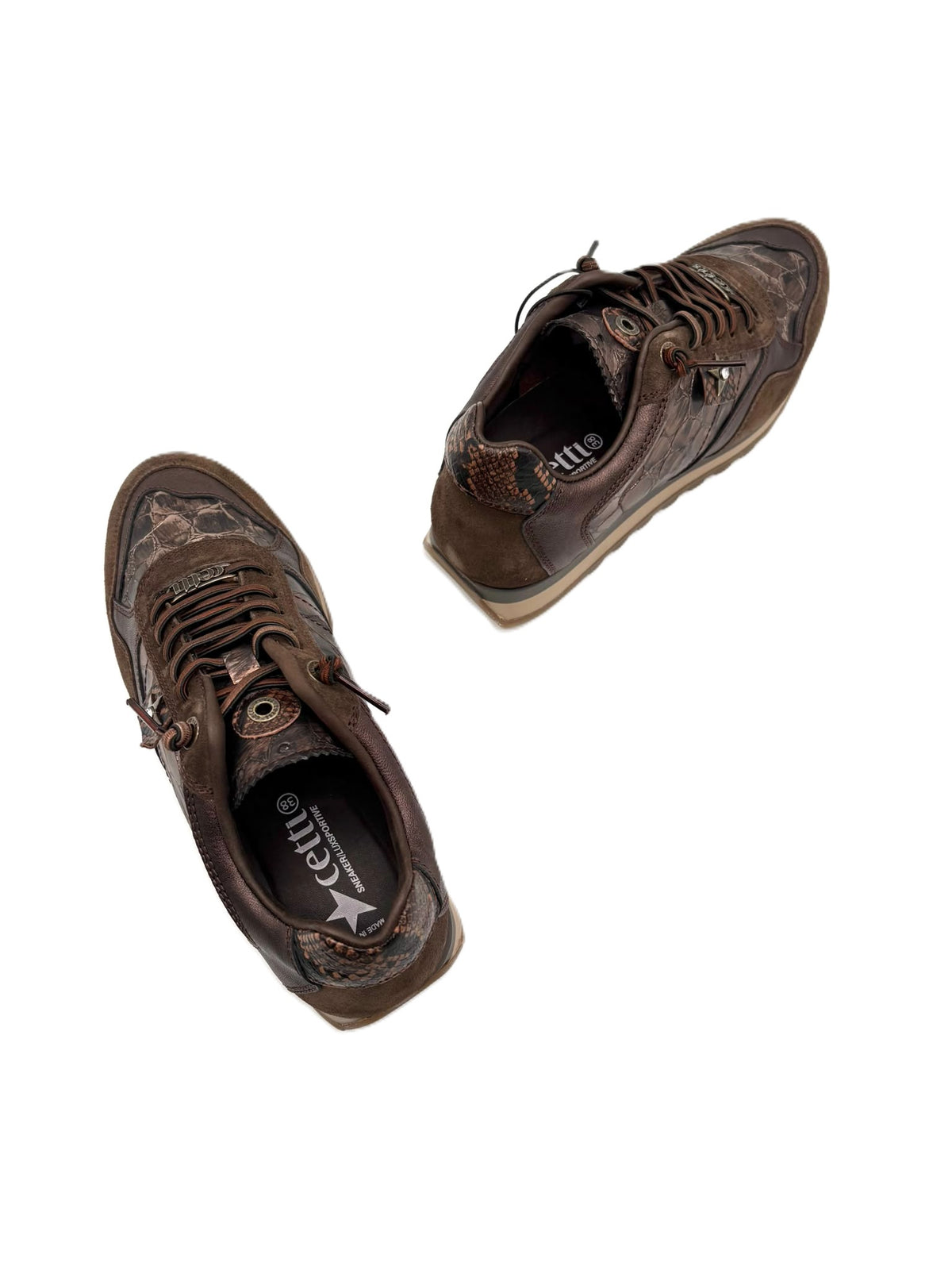 Sneakers da donna in pelle Cetti