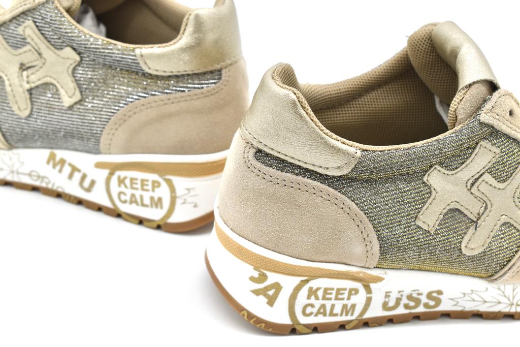 Sneaker da donna in pelle Keep Calm