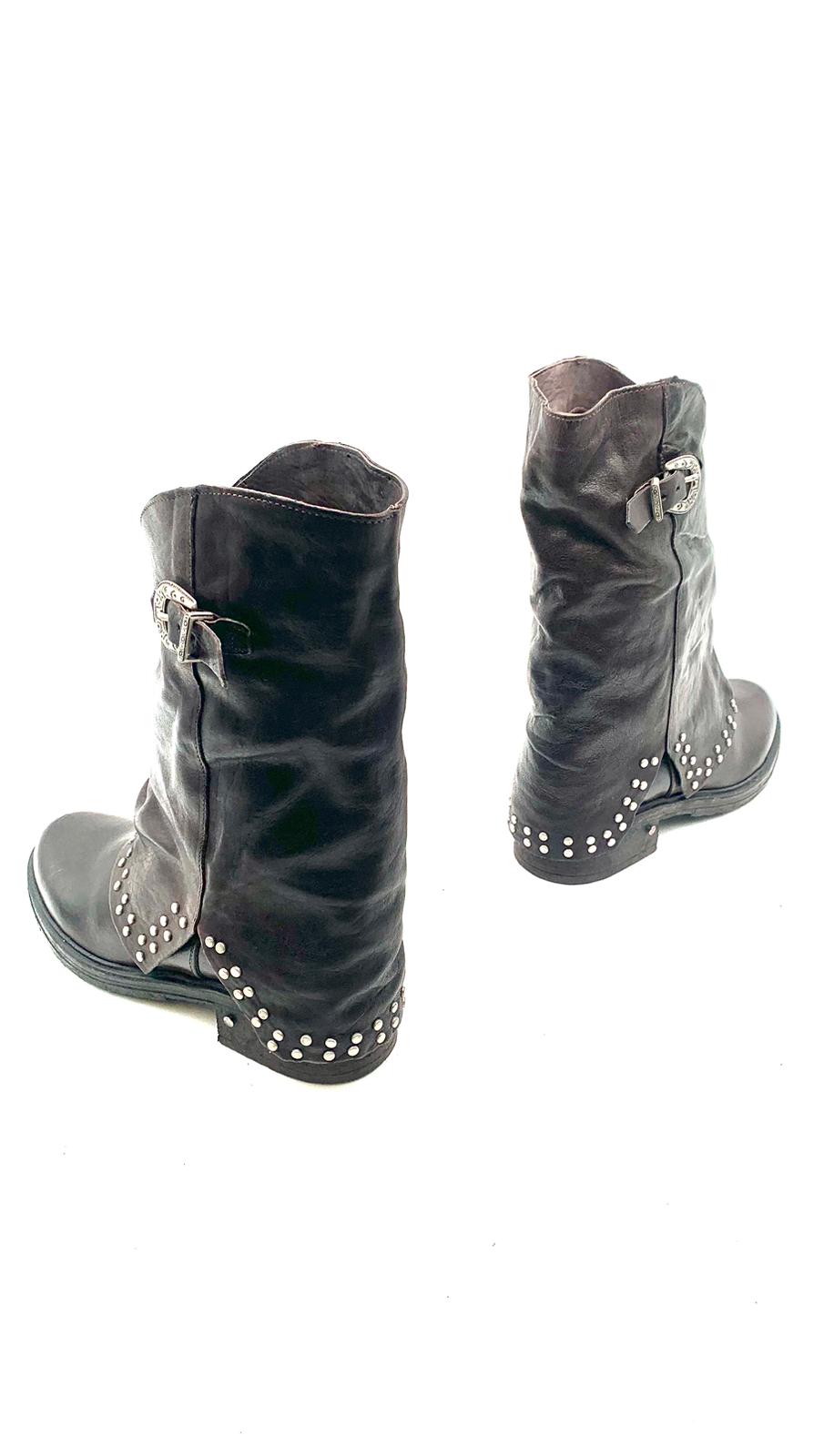 Stivali biker da donna in pelle Mad Mind