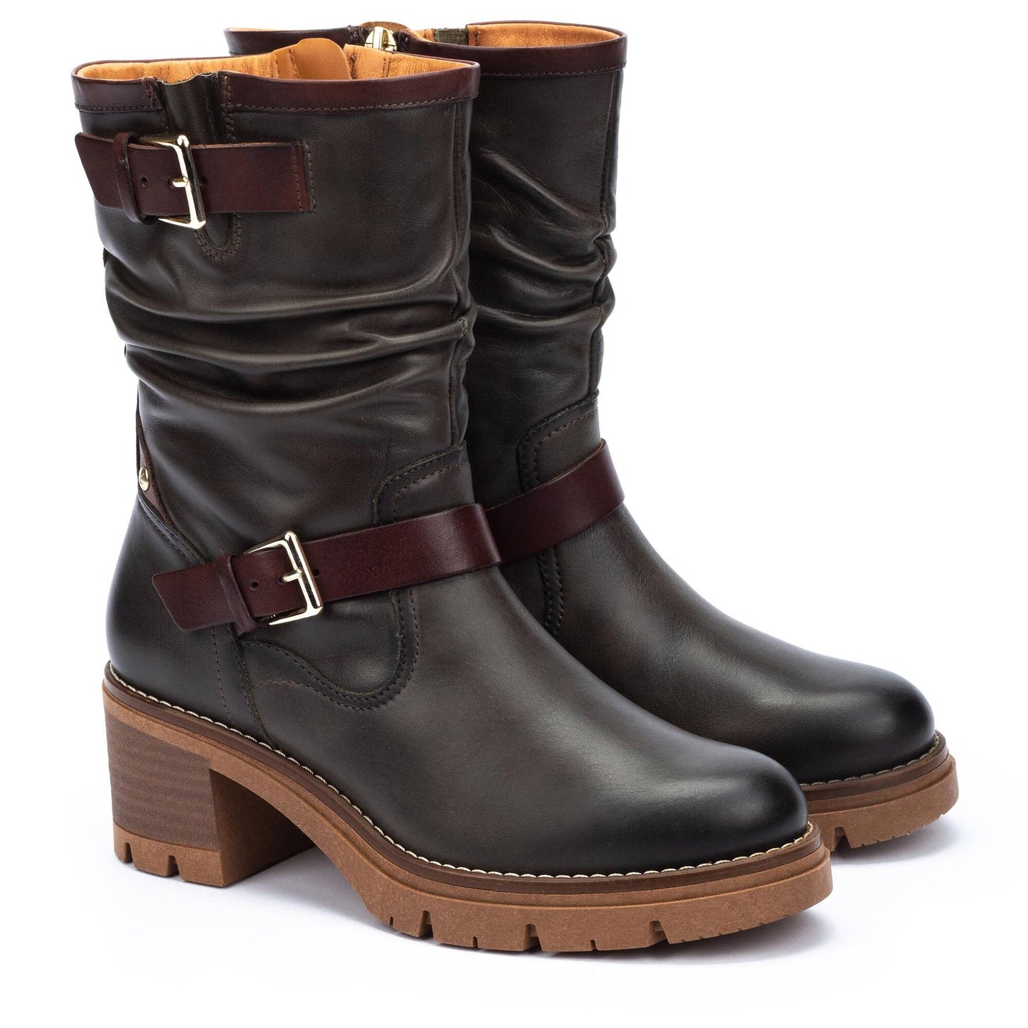 Stivali biker da donna in pelle Pikolinos