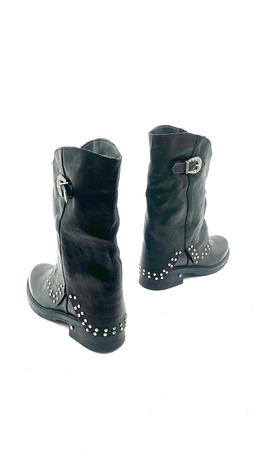 Stivali biker da donna in pelle Mad Mind