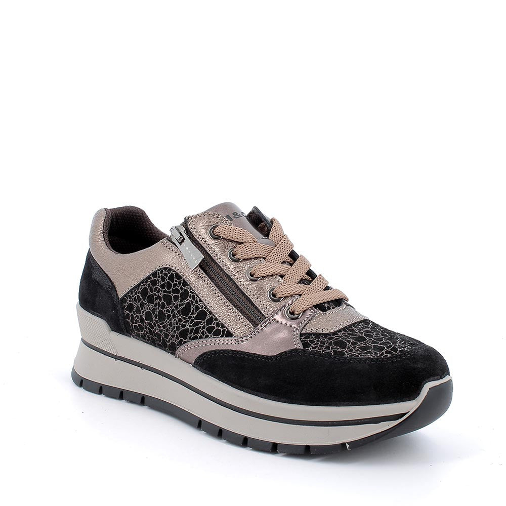 Sneakers da donna in pelle e camoscio Igi&Co