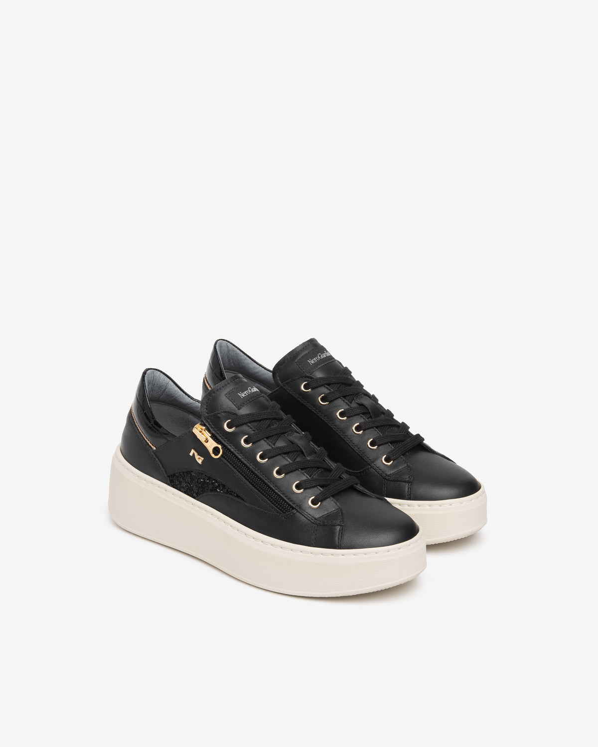Sneakers da donna in pelle NeroGiardini