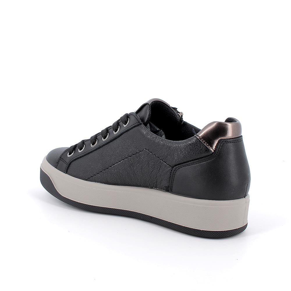 Sneakers da donna in pelle con zip laterale Igi&Co