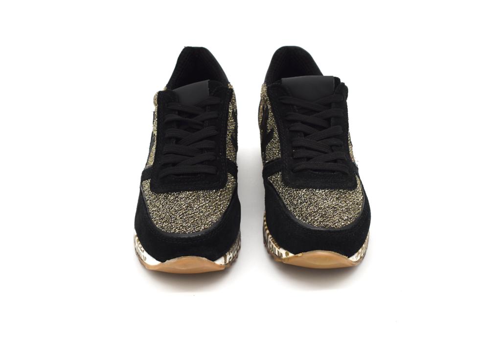 Sneaker da donna in camoscio e mesh Keep Calm