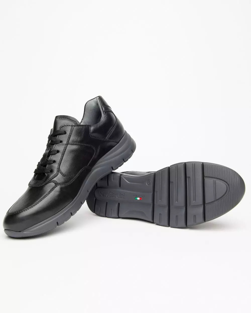 Sneakers da uomo in pelle NeroGiardini