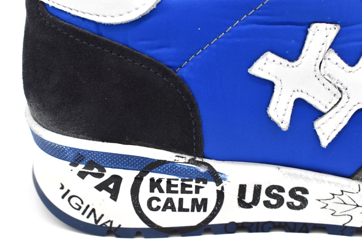 Sneaker da uomo in camoscio e mesh Keep Calm