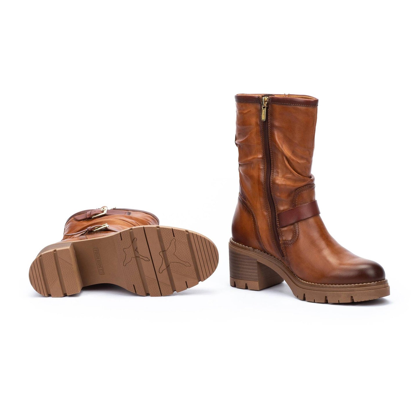 Stivali biker da donna in pelle Pikolinos