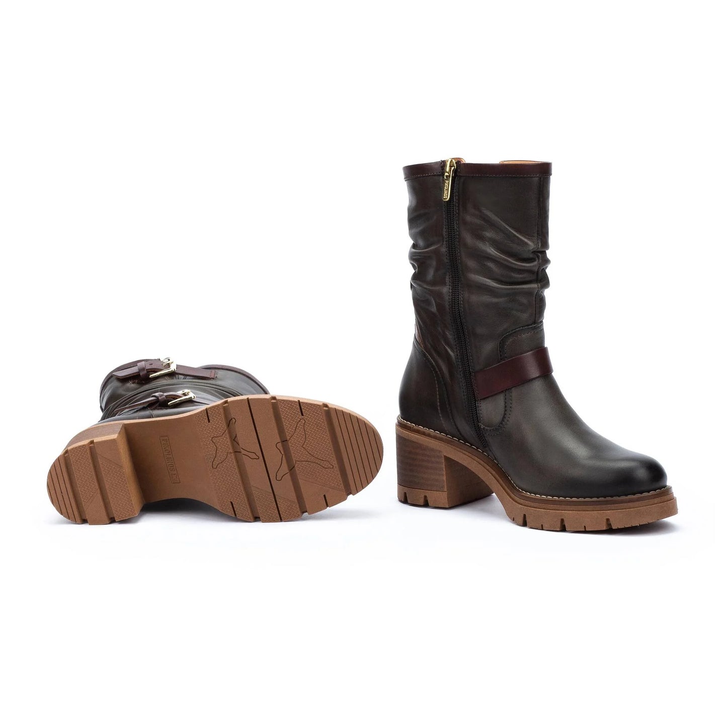 Stivali biker da donna in pelle Pikolinos