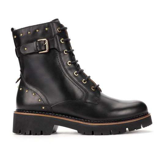 Stivaletti biker con lacci da donna in pelle Pikolinos