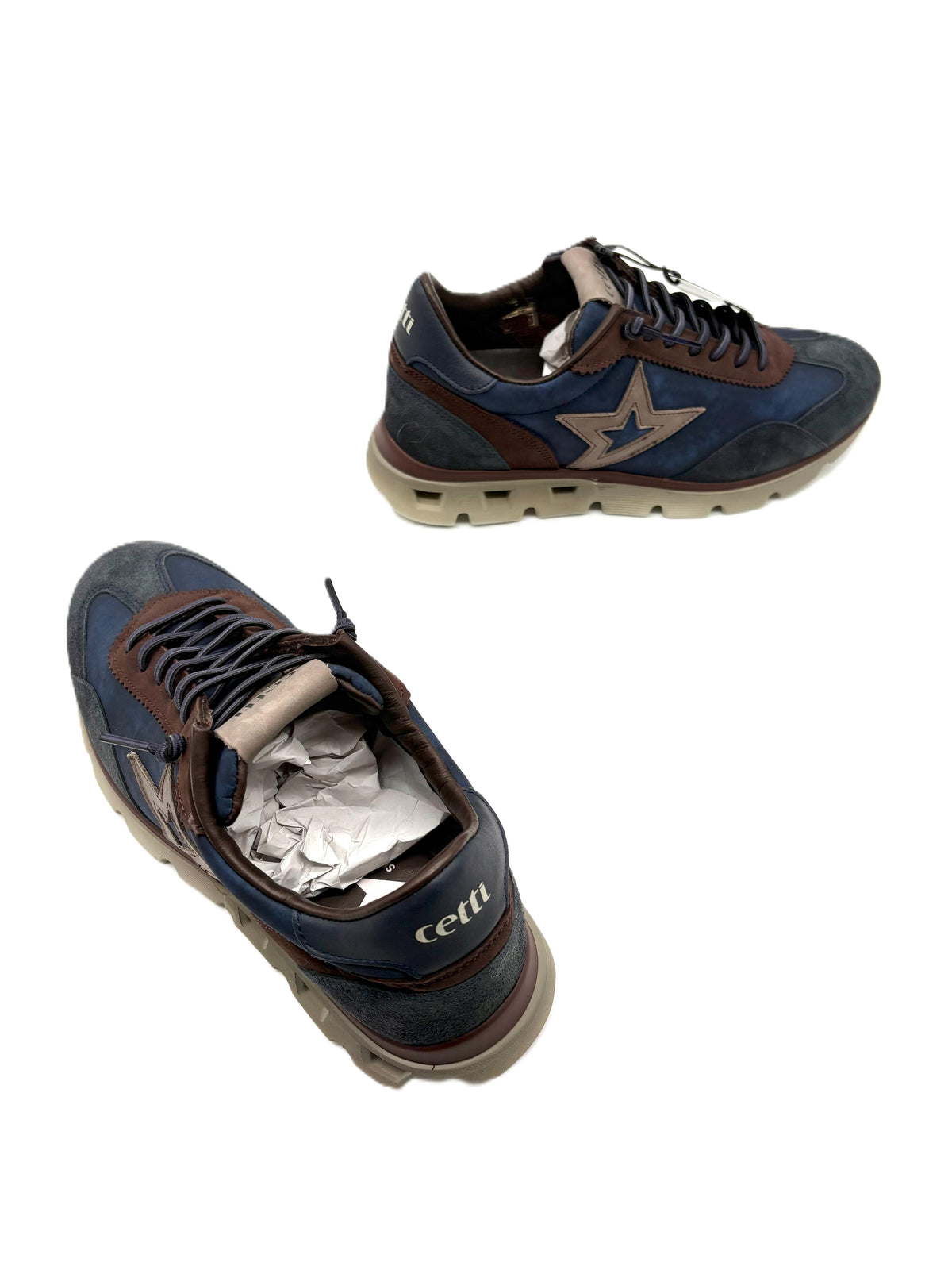 Sneakers da uomo in pelle Cetti