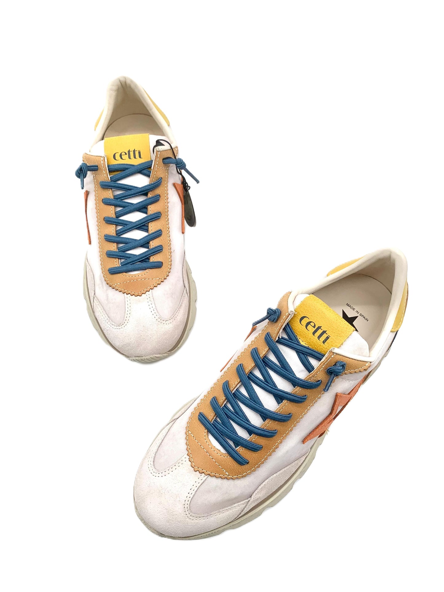 Sneakers da uomo in pelle e tela Cetti