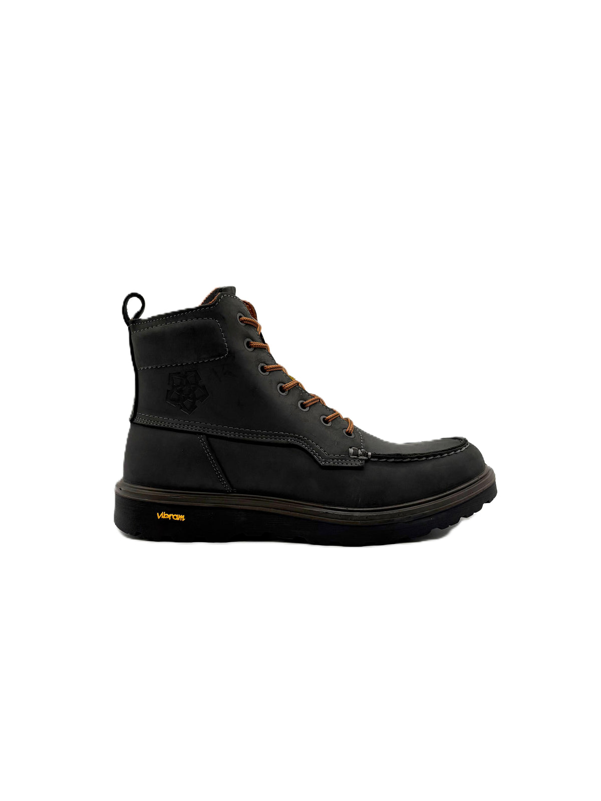 Anfibi da uomo in pelle con suola Vibram Devisal