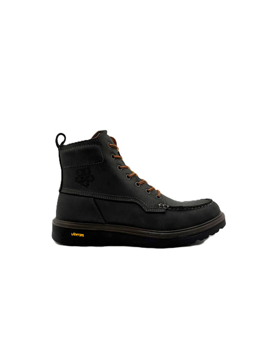 Anfibi da uomo in pelle con suola Vibram Devisal