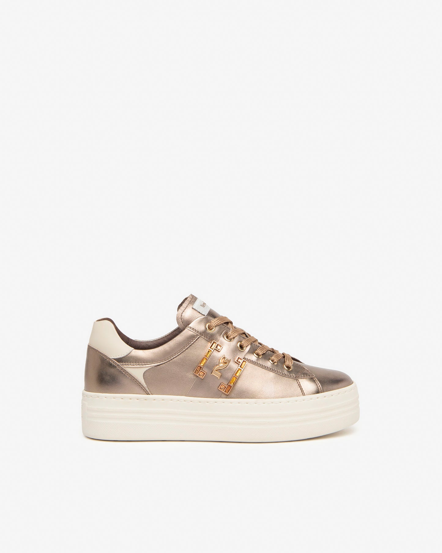 Sneakers da donna in pelle e camoscio NeroGiardini