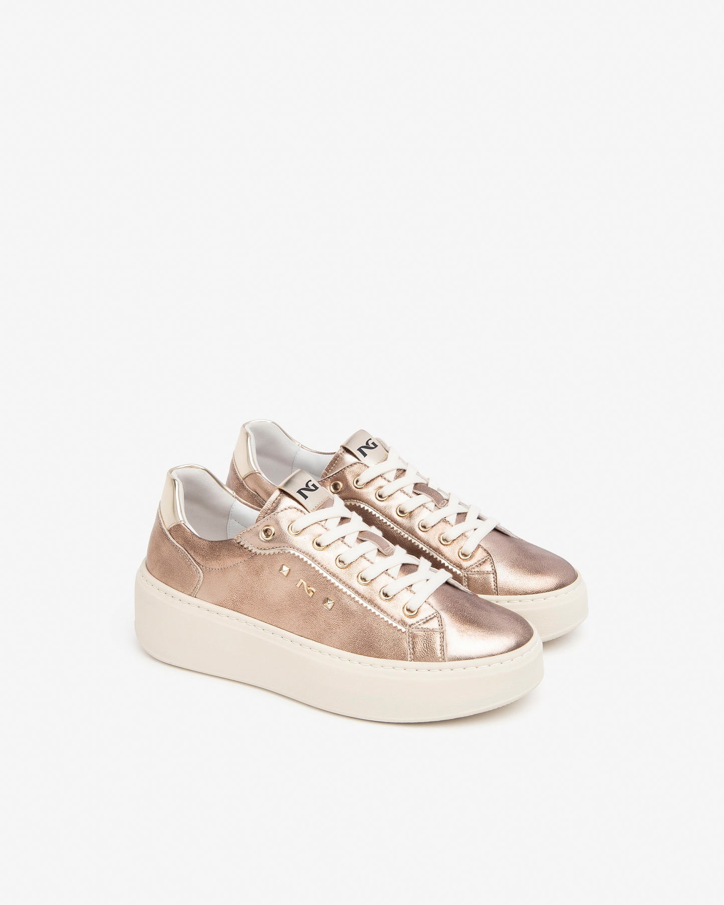 Sneakers da donna in pelle e materiale tecnico