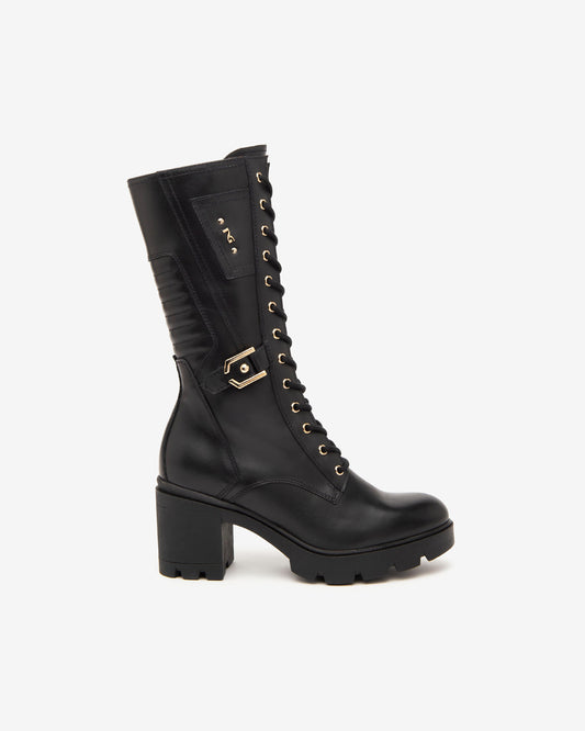 Anfibi da donna in pelle NeroGiardini