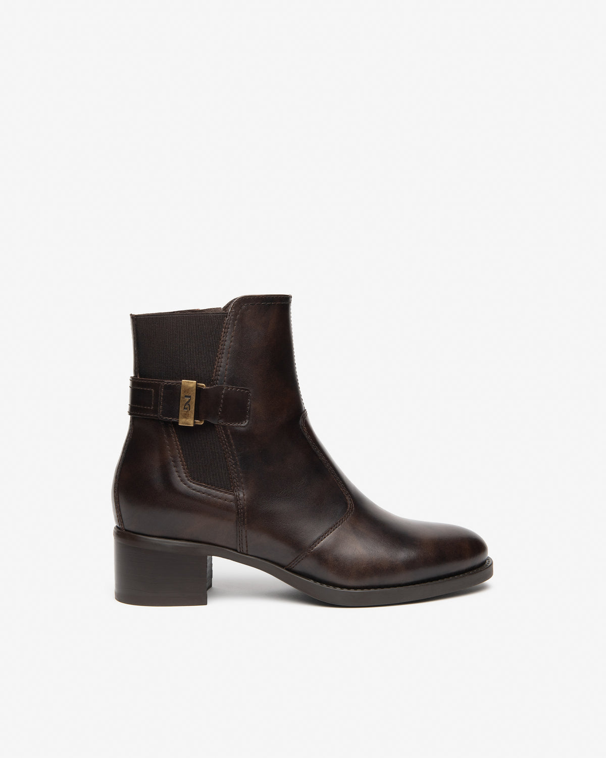 Tronchetti da donna in pelle con zip laterale Nero Giardini