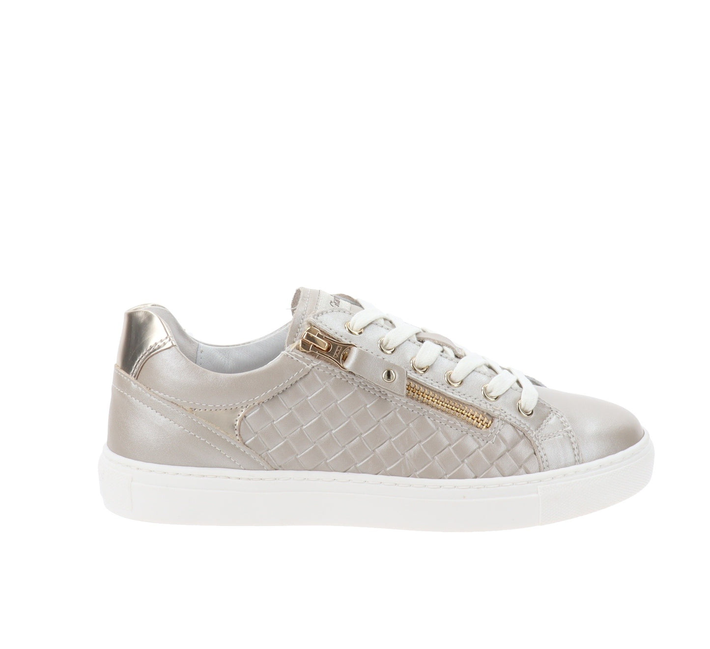 Sneakers da donna in pelle con zip Nero Giardini