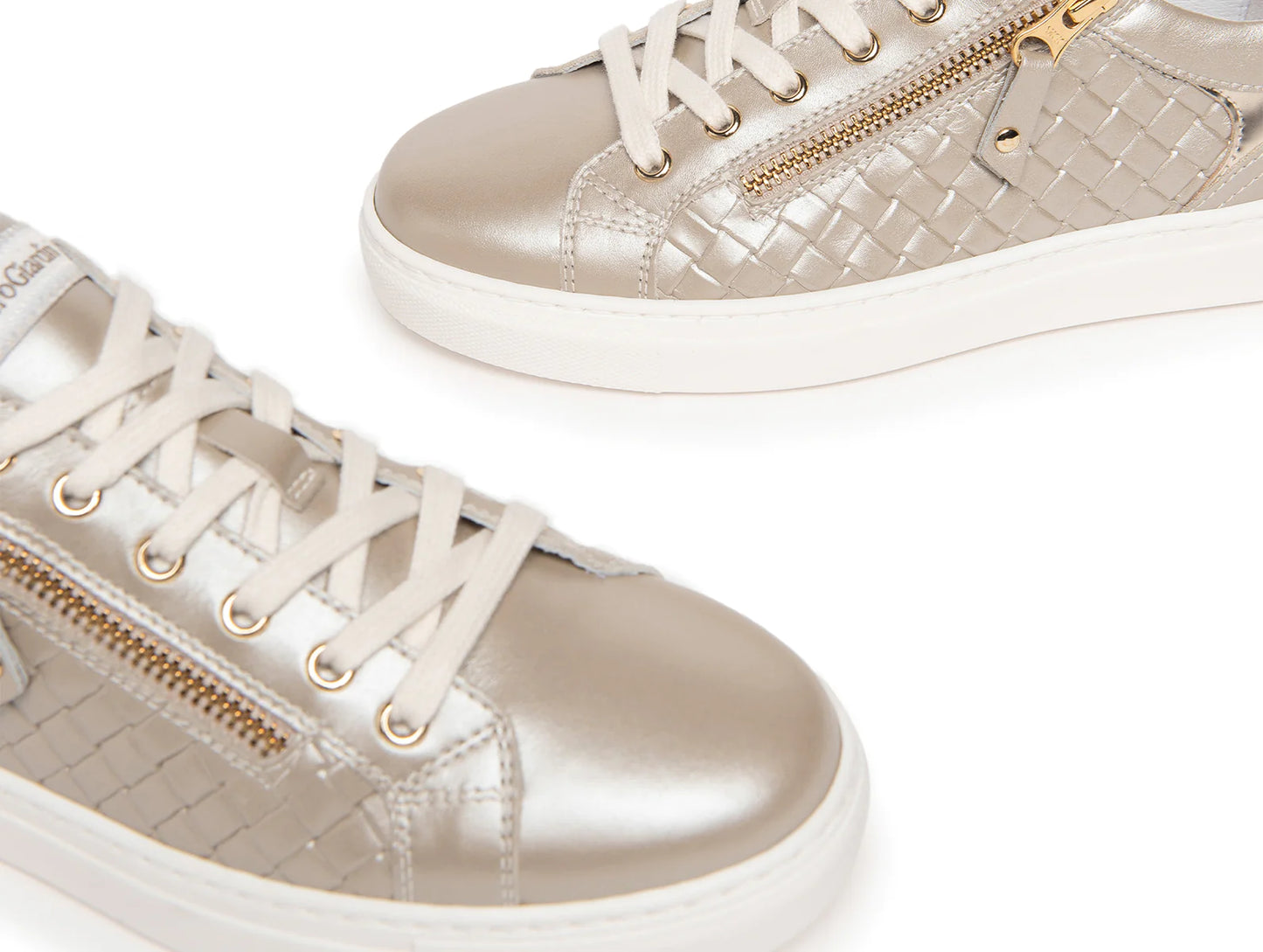 Sneakers da donna in pelle con zip Nero Giardini