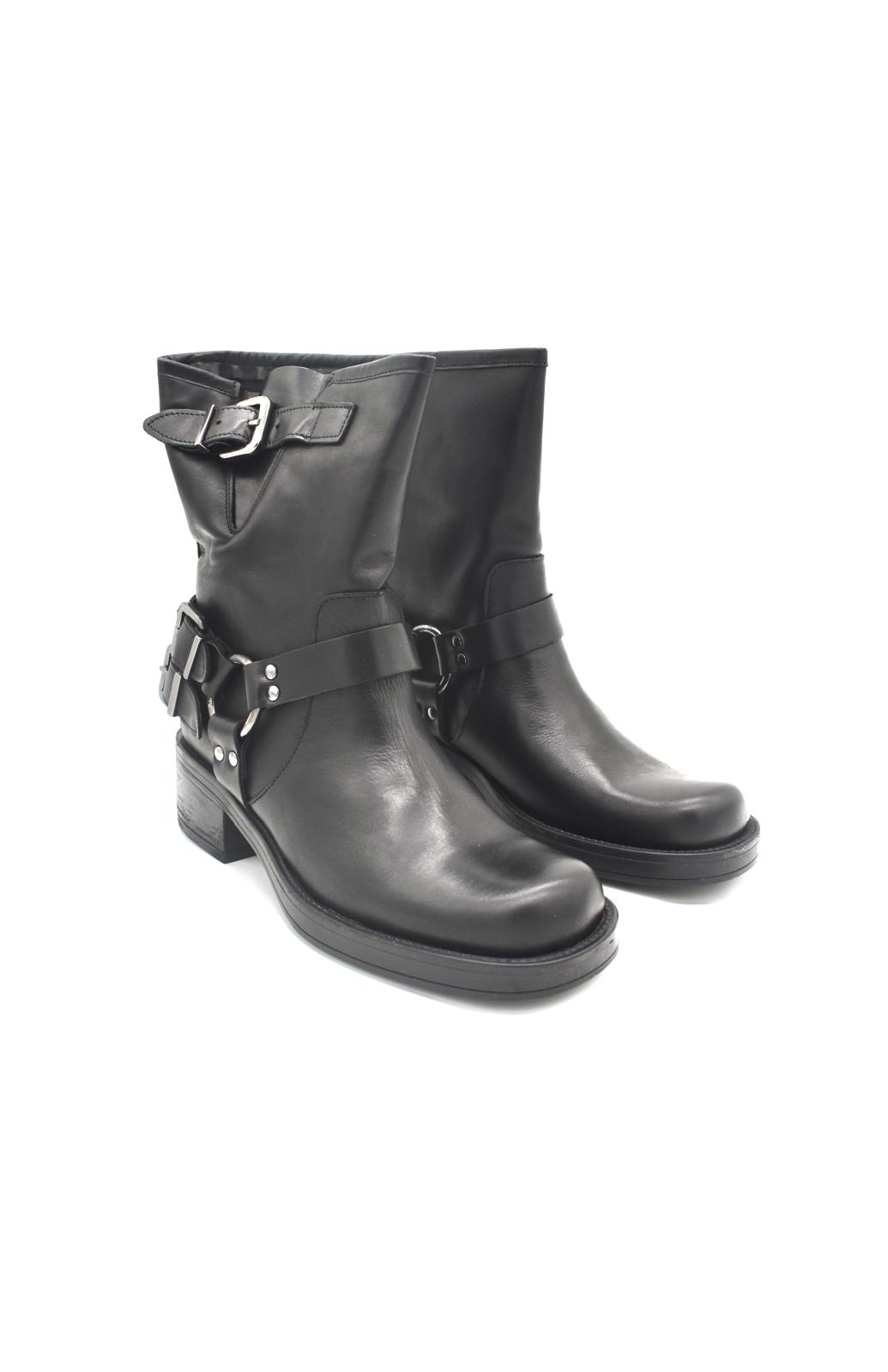 Stivaletti biker da donna in pelle Mad Mind