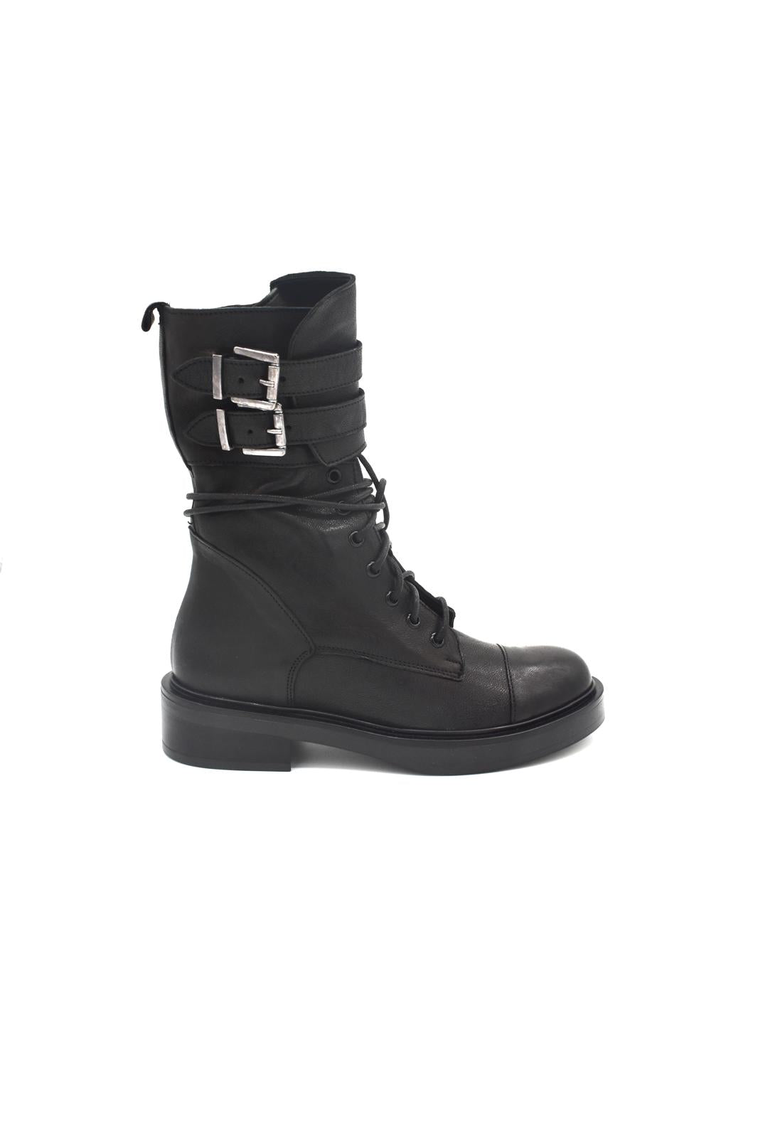 Stivali biker da donna in pelle Mad Mind