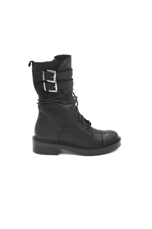 Stivali biker da donna in pelle Mad Mind